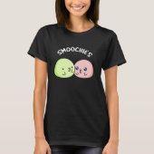 T-shirt Smoochies Drôle Baiser Mochi Pun Dark BG (Devant)