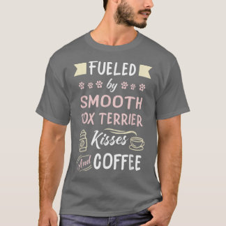 T-shirt Smooth Fo Terrier Baisers et café