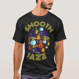 T-shirt Smooth Jazz Instruments Musique Amusant Concert