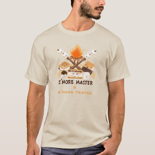 T-shirt S'more Cute Fun Funny Camping Feu (Devant)