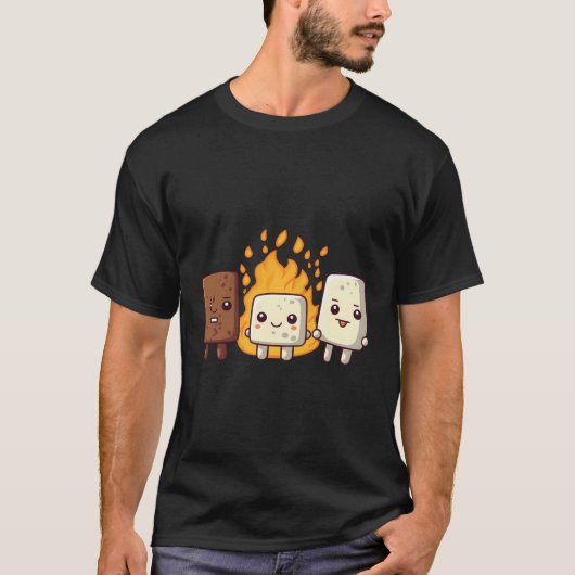 T-shirt S'More Marshmallow Smores Camper Camg Kawaii (Devant)