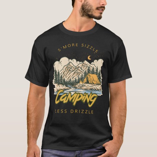 T-shirt Smore Sizzle Less Drizzle Camping Women retro (Devant)