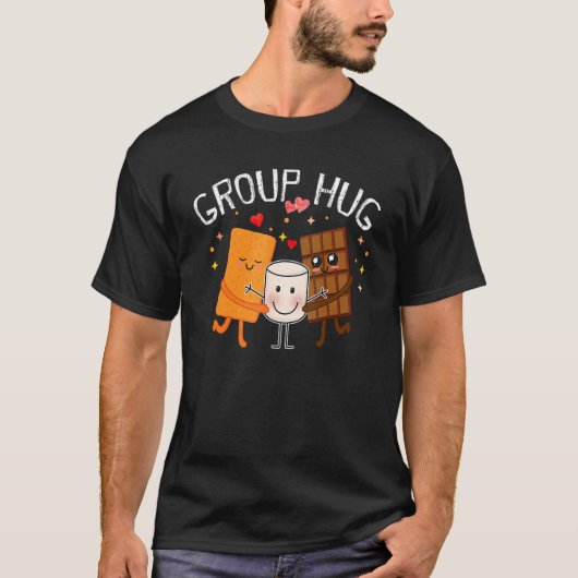 T-shirt Smores Groupe Hug Camping S'mores Chocolat Marshma (Devant)