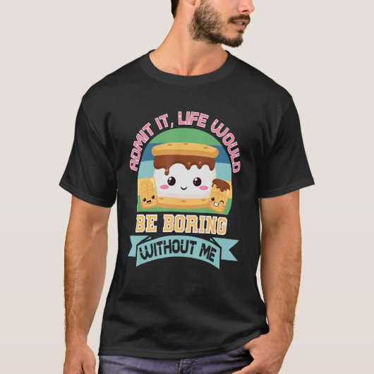 T-shirt S'mores Marshmallow Court Dire Sarcastique Femmes (Devant)