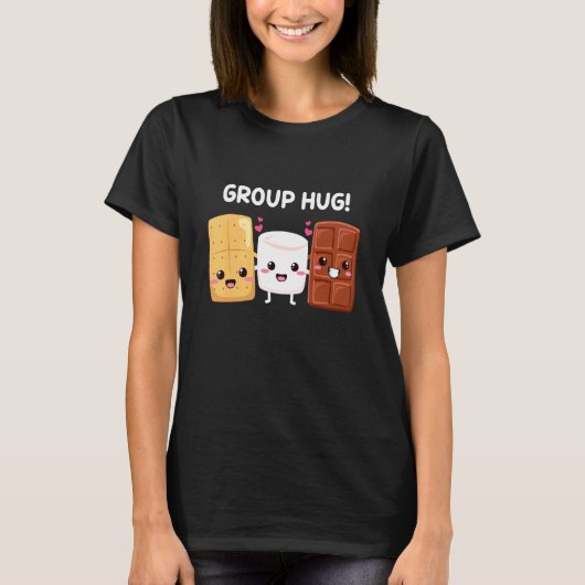 T-shirt S'mores Marshmallows Smores Camping Groupe Hug Cam (Devant)