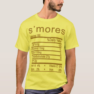 T-shirt s'mores Nutrition Facts Drôle Thanksgiving