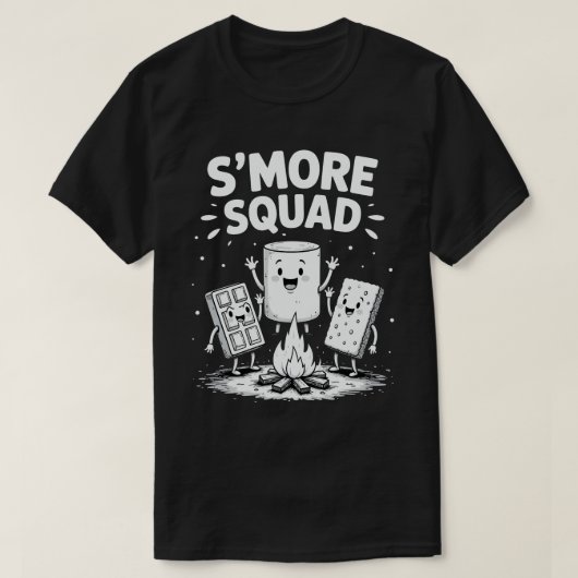 T-shirt S'mores Squad Camping Campfire Cute Marshmallow (Design devant)