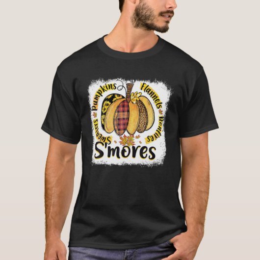 T-shirt S'mores Sweaters Citrouille Flannels Bonfires Auto (Devant)