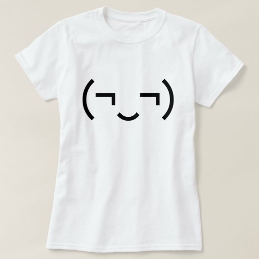T-shirt Smug Emoticon (‿MD) Kaomoji japonais (Design devant)