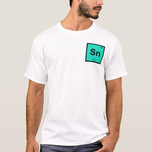 T-shirt Sn - Chimie Tin Élément de symbole de table périod (Devant)