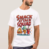 T-shirt Snack Attack Squad – Amusant thème snack (Devant)