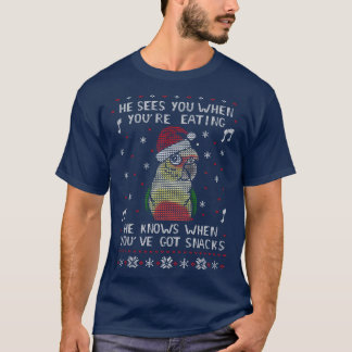 T-shirt Snack de Noël Homme ananas conure