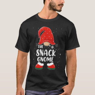 T-shirt Snack Gnome Buffalo Plaid Matching Family Christma