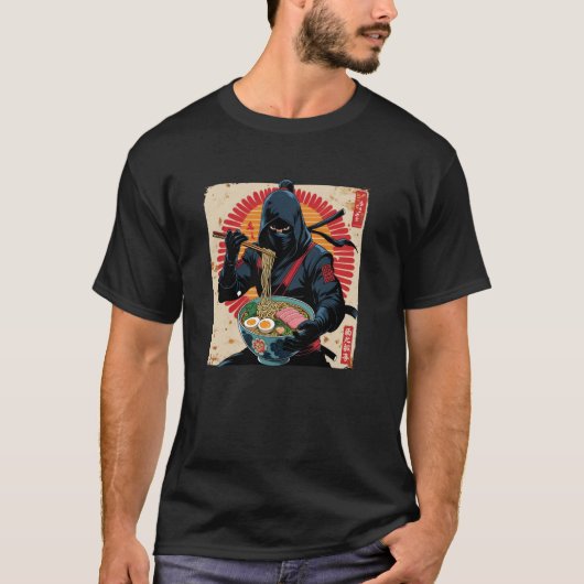 T-shirt Snack Ninja - Ramen, Chips & Snacks Attack Tee (Devant)