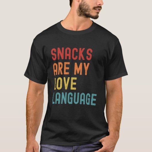 T-shirt Snacks Are My Love Language Retro Groovy saying f (Devant)