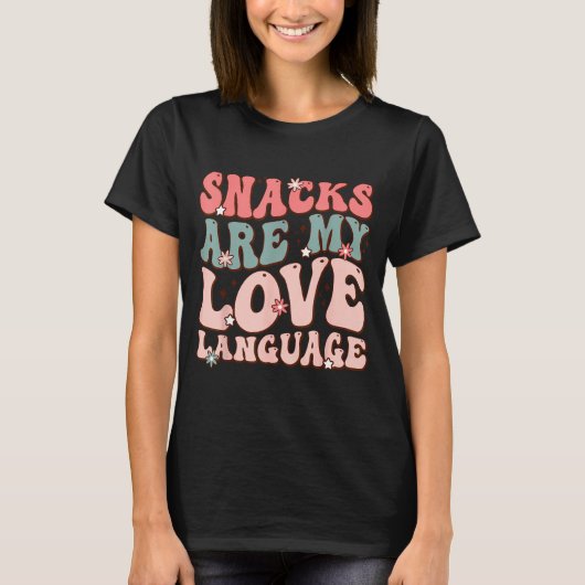 T-shirt Snacks Are My Love Language Valentine Day Kids Boy (Devant)