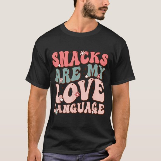 T-shirt Snacks Are My Love Language Valentine Day Kids Boy (Devant)