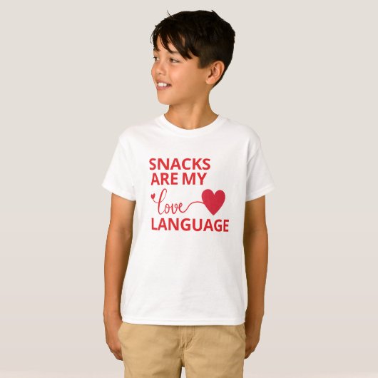 T-shirt Snacks Is My Love Language (Devant entier)