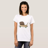 T-shirt Snail as Skateboard avec Skateboard (Devant entier)