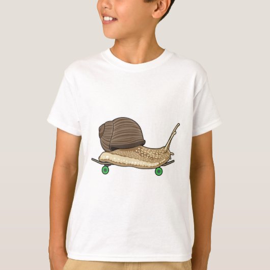 T-shirt Snail as Skateboard avec Skateboard (Devant)