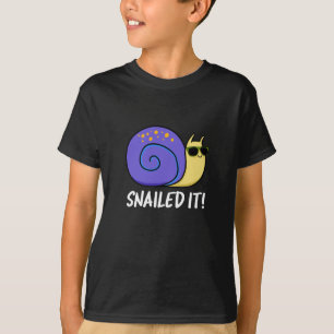 T-shirt Snail It Funny Snail Pun Dark BG
