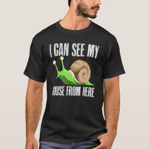 T-shirt Snail Je Peux Voir Ma Maison D'Ici Malacology Snai