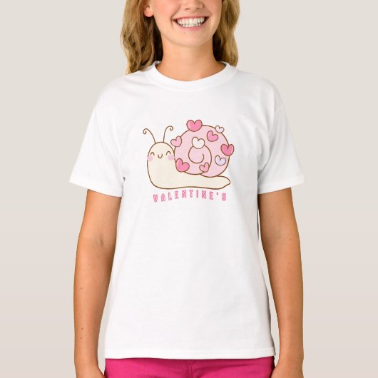 T-shirt "Snail Mail" Love - Whimsical Valentine's Day (Devant)