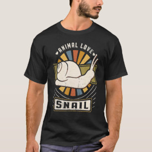 T-shirt Snail Vintage Classic Retro Animal