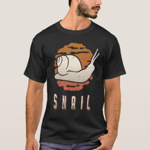 T-shirt Snail Vintage Retro classique animal coucher de so