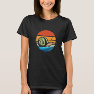 T-shirt Snail vintage Retro Sluggeur Sunset Snail