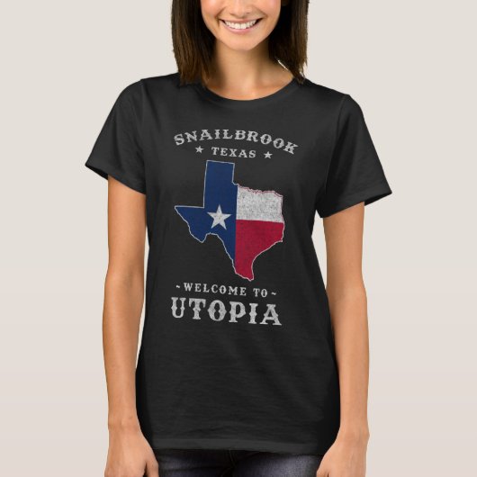 T-shirt Snailbrook Texas City of Utopia le long de la Colo (Devant)