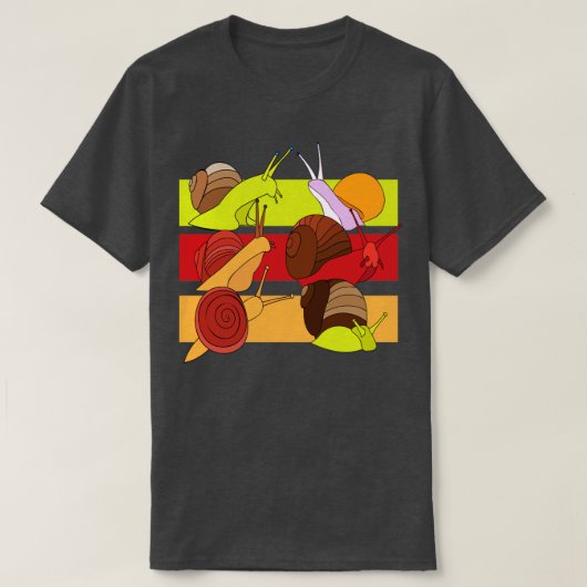 T-shirt Snails Snail Shell Racing Snail (Design devant)