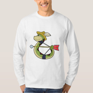 T-shirt Snake as Archer with Bow & Arrow