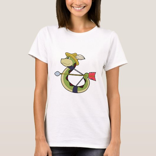 T-shirt Snake as Archer with Bow & Arrow (Devant)