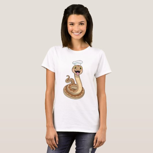 T-shirt Snake as Cook avec Chef casquette (Devant entier)