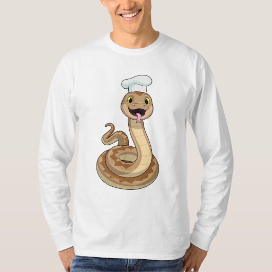 T-shirt Snake as Cook avec Chef casquette (Devant)