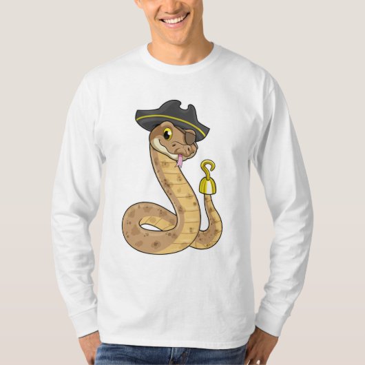 T-shirt Snake as Pirate with Hook Hand & Eye patch (Devant)