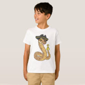 T-shirt Snake as Pirate with Hook Hand & Eye patch (Devant entier)