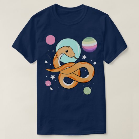 T-shirt Snake Astronaut Genderfae Pride (Design devant)