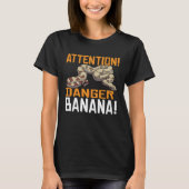 T-shirt Snake Attention Danger Banana Ball Python (Devant)
