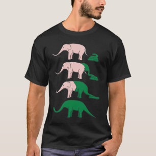 T-shirt Snake Elephant Dinosaur Hilarious Plaisanterie