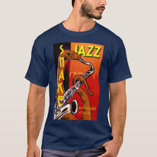 T-shirt Snake Jazz Vintage