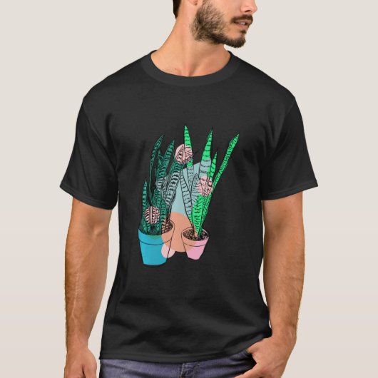 T-shirt Snake Plant Colorful Sansevieria (Devant)