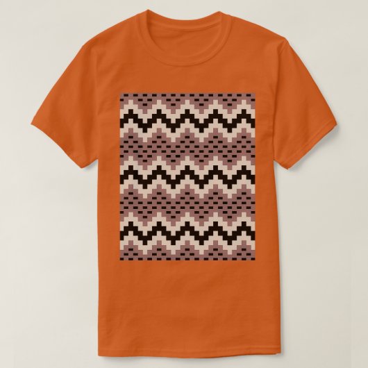 T-shirt Snake Trail Southwestern Pattern Black Brown and B (Design devant)