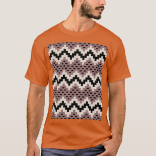 T-shirt Snake Trail Southwestern Pattern Black Brown and B