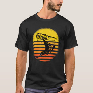 T-shirt Snake vintage Retro Sunset Snake Tee