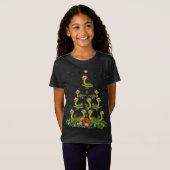 T-Shirt Snake Xmas Tree Cadeau Santa Hat Snake Noël (Devant entier)