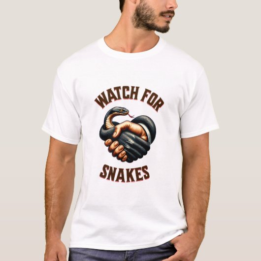 T-shirt Snakes (blanc) (Devant)