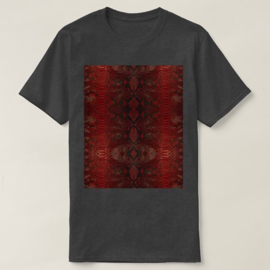 T-shirt Snakeskin Red Python Graphic  (Design devant)