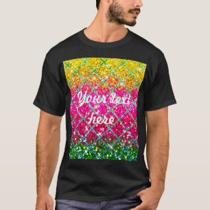 T-shirt Snakeskin rose parties scintillant